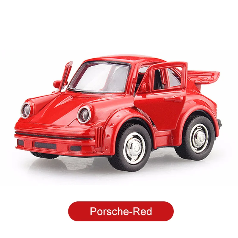 Детская осветляющая мини-игрушечная машинка, Классическая Гоночная машина, литая модель из металлического сплава, игрушки для детей, подарок для мальчиков - Цвет: Red Porsche