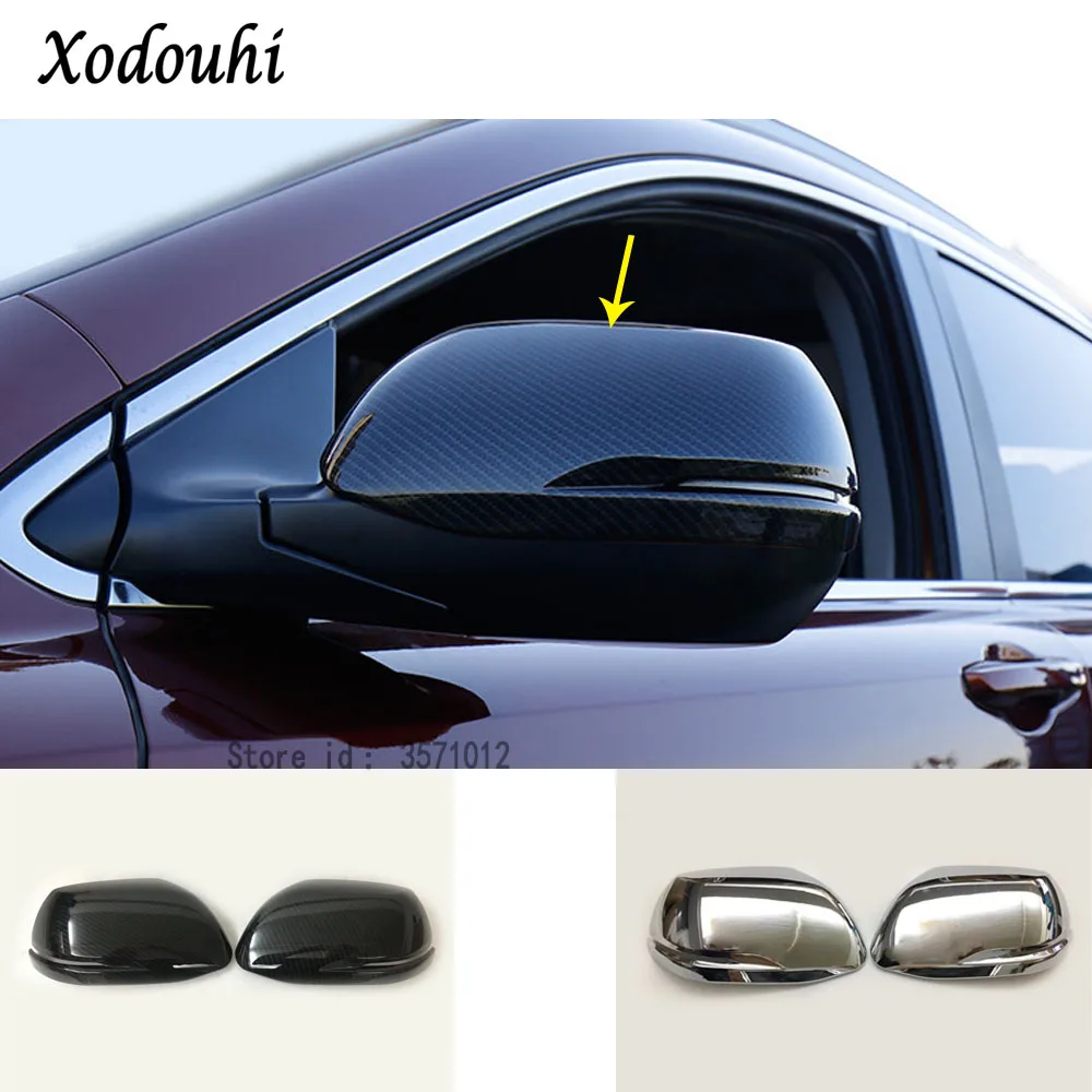 Car ABS chrome rear view Rearview Side Mirror Cover stick trim frame