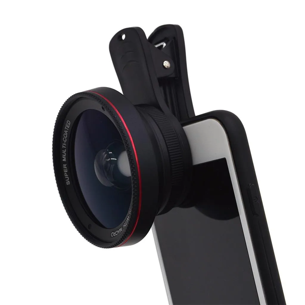 

0.6X Wide Angle + 15X Macro Lens Clip On Lens Kit for iPhone 7/6S/6 For iPhone X XR XS Max Samsung Note 9 S9 S8 Plus Xiaomi