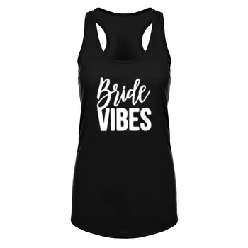 

Womens Bride Vibes Fitness Workout Racerback Tank Tops