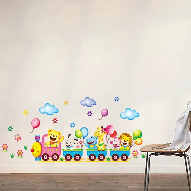 BestP-pegatina de pared de tren para habitación de niños, decoración del hogar, adhesivo para pared de dormitorio infantil, póster para niños, Mural de Casa de bebé DIY, gran oferta BestP-pegatina de pared de tren para habitación de niños, decoración del hogar, adhesivo para pared de dormitorio infantil, póster para niños, Mural de Casa de bebé DIY, gran oferta