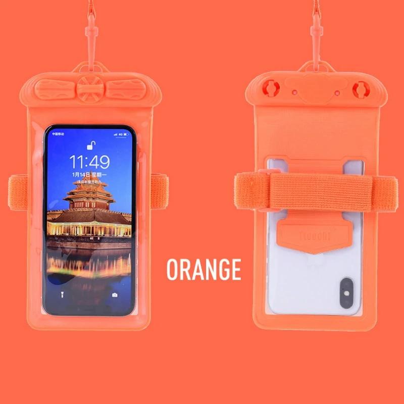 

Swimming Mobile Phone Bag Waterproof Armbands Bag Touch Screen Cellphones Pouch For Surfing Diving On Beach Sea Use girls