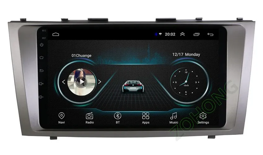 Discount 2.5D 9inch Android8.1 Car DVD Multimedia Player For Toyota Camry 2007 2008 2009 2010 2011 GPS Navigation radio tapte recorder BT 15