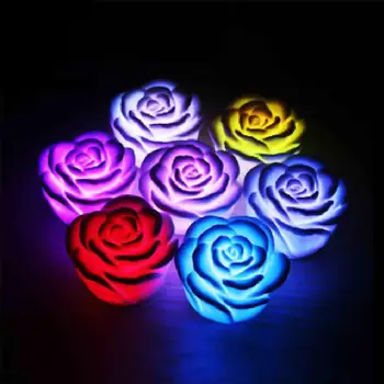 

Romantic Rose 7 Colors Changing LED Night Light Bedroom Lamp Home Party Decor