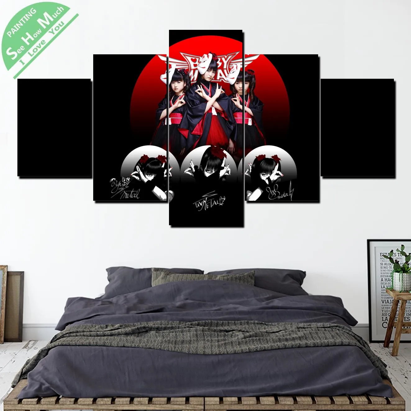 5 Шт. Babymetal Холст Картины Wall Art Pictures Отпечатки на Холсте Home Decor Стены Плакат Лучший!
