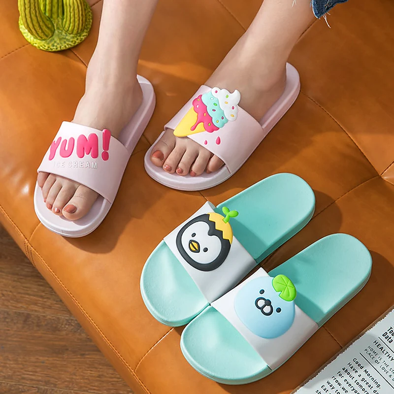 

Cartoon Fruits Women Slippers Summer Slides Sheep Lemon Cherry Slide Sandals Soft Sole Home Slippers Women Shoes Flip Flops