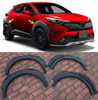 

6pcs ABS Unpainted Wheel Arch Fender Flares FIT For Toyota C-HR 2016 2017 2018
