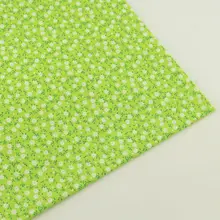 Plain Sewing Fabric Light Green Printed Floral Designs Cotton Fabric Tecido Crafts Patchwork Home Textile Dolls Clothing