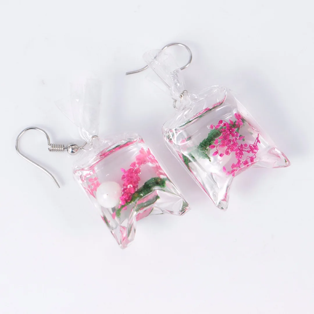 Women Charm Dangle EarringUnique Sea Grass Starfish Shell Water Bag Dangle Earring Fashion Statement Piecring Earring Shellhard