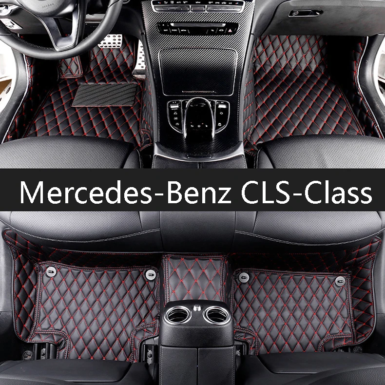 Lsrtw2017 волокна кожаный автомобильный салон автомобиля коврик для mercedes benz cls 300 cls 350 2004- c257 w219 w218 для укладки волос