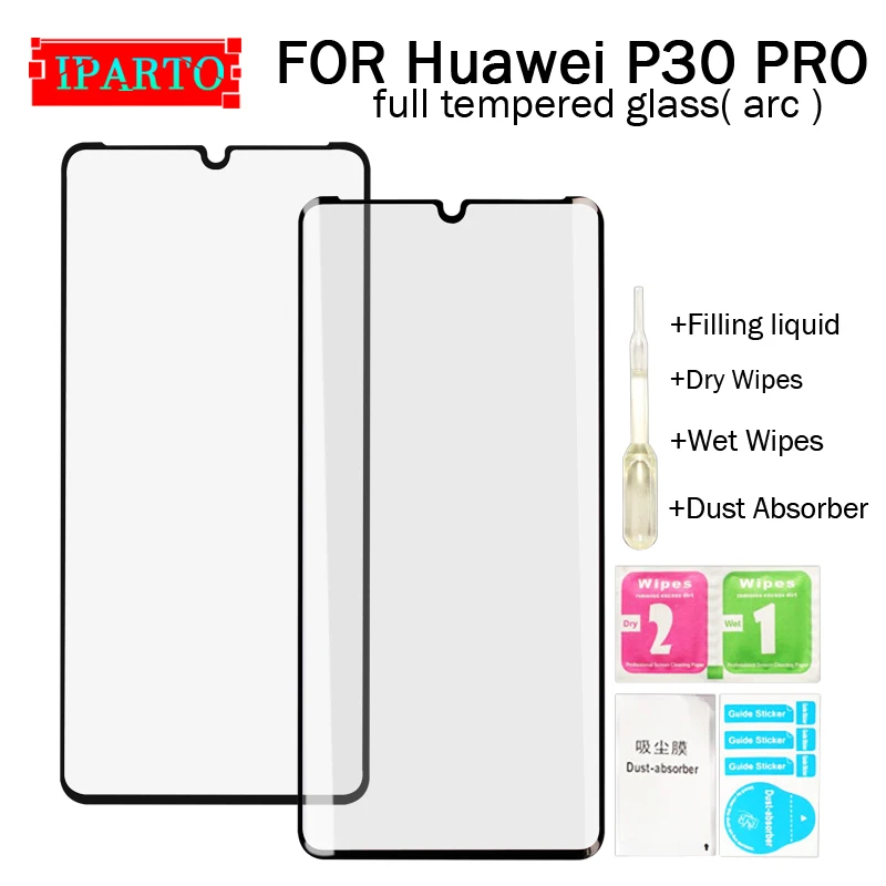 

For Huawei P30 PRO Tempered Glass 100% New Color Full Cover Screen Protector Film Guard for P30 PRO There Mobile Phone(surface)