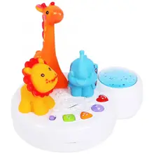 Детская музыкальная игрушка-проектор с милым животным спящим проекционный светильник со светом развивающие игрушки