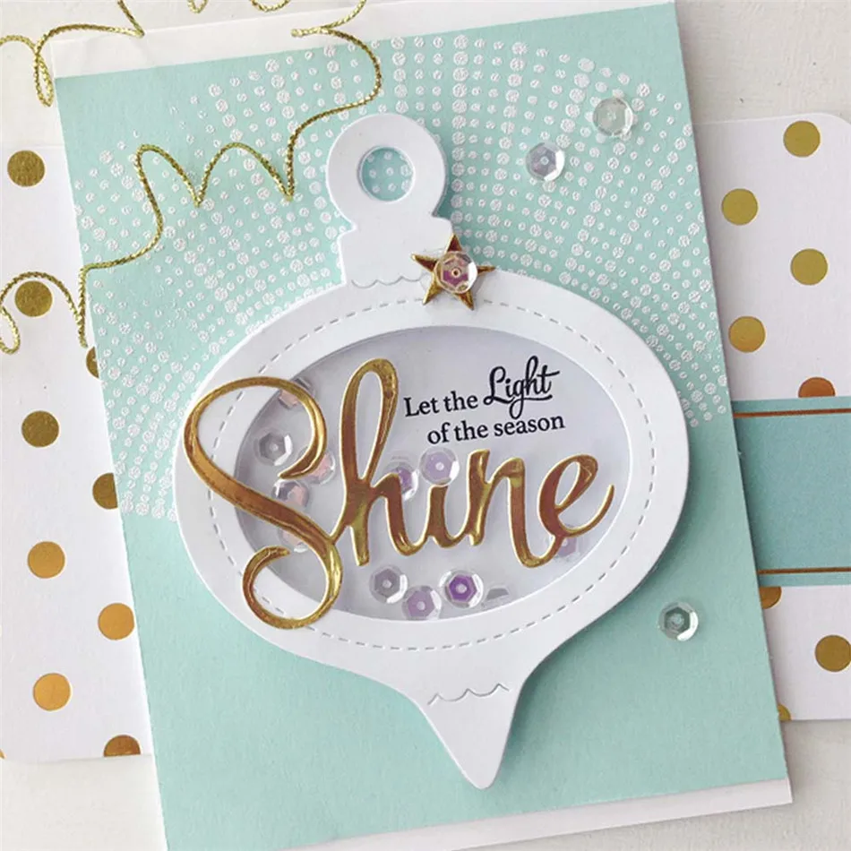 

Eastshape Shine Sparkle Letter Metal Cutting Dies Word Steel Cutting Embossing Dies For Scrapbooking Photo Decor Craft Card