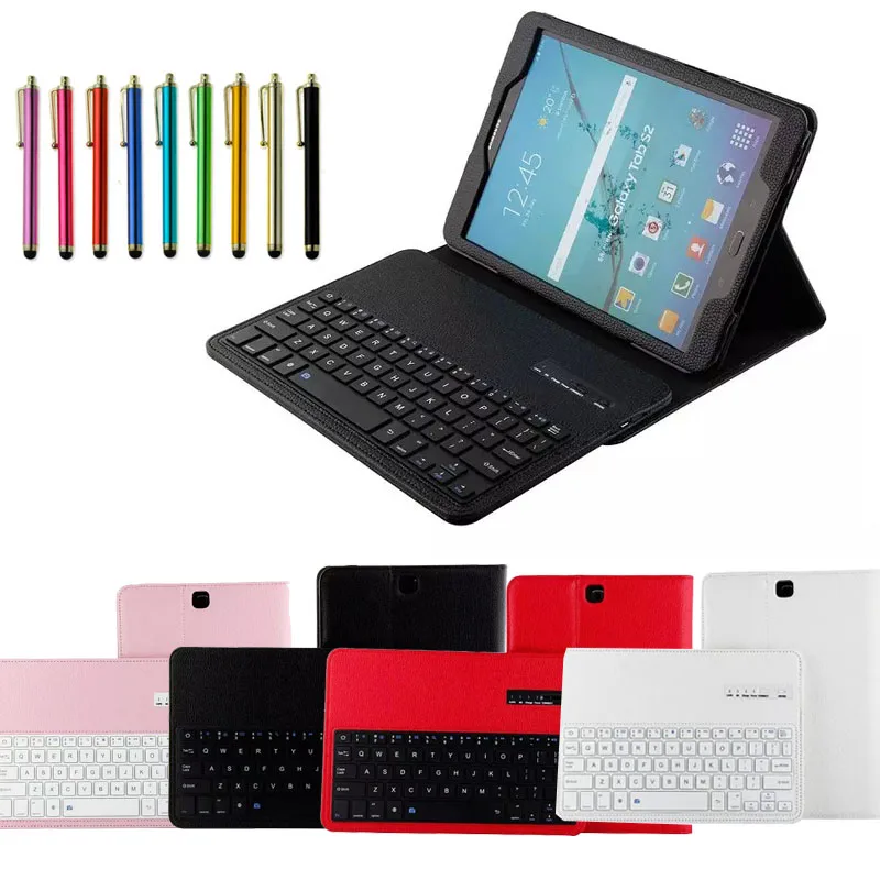 

For Samsung Galaxy Tab S2 9.7'' T810 T815 Tablet Detachable ABS Bluetooth Keyboard Portfolio Leather Ultra Slim Stand Case Cover
