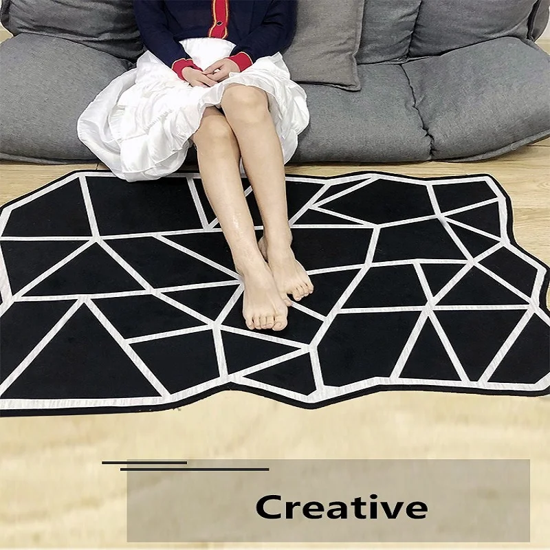 Модный нордический необычный сетевой коврик с наполнителем для дома спальни прикроватный вход напольный для лифта коврик Диванный кофейный столик Противоскользящий коврик