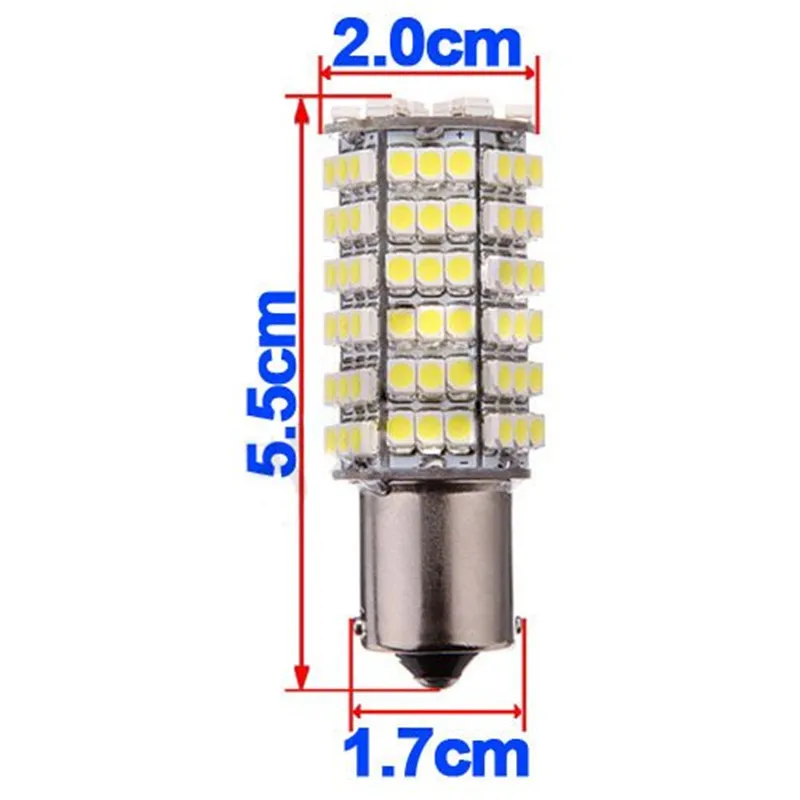 50 шт. BA15S P21W 120 светодиодный 3528 SMD Белая Автомобильная Поворотная Задний сигнальный фонарь лампа