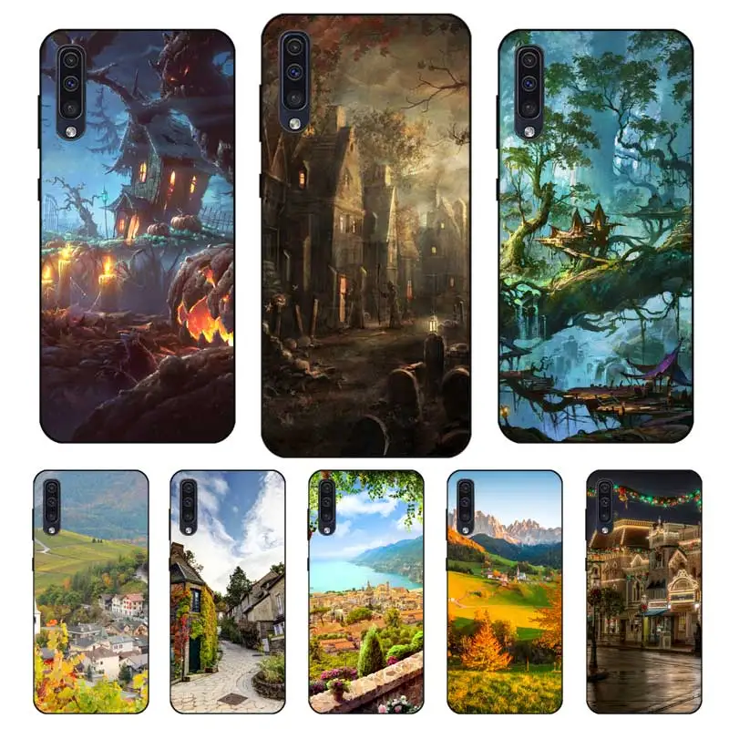 

P238 Village Black Silicone Case For Samsung Galaxy A2 Core A6 A7 A8 A9 A10 A30 A40 A50 A60 A70 A8S A9S A20E Plus