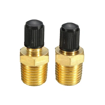 

2Pcs 1/4" NPT MPT Tire Car Brass Valve Core Pressure Relief Valve Adjustable Accessories Valve Stems Caps Wheels Tires Parts