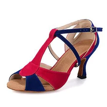 Красной замши Костюмы для латиноамериканских танцев Костюмы для бальных танцев Обувь для танцев Salsa Обувь Танго Обувь открытым носком ballrrom Обувь все Размеры