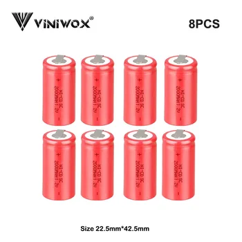 

Real 1.2V 2000mAh SC Ni-CD Rechargeable Battery Cell Power Tool Battery Subc Cells For Makita Bosch Hitachi Robot Accumulator
