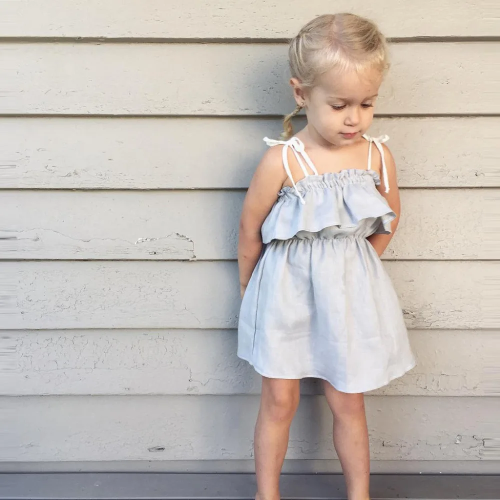 (12M 4Y)children's girls suspender dress summer clothes children's