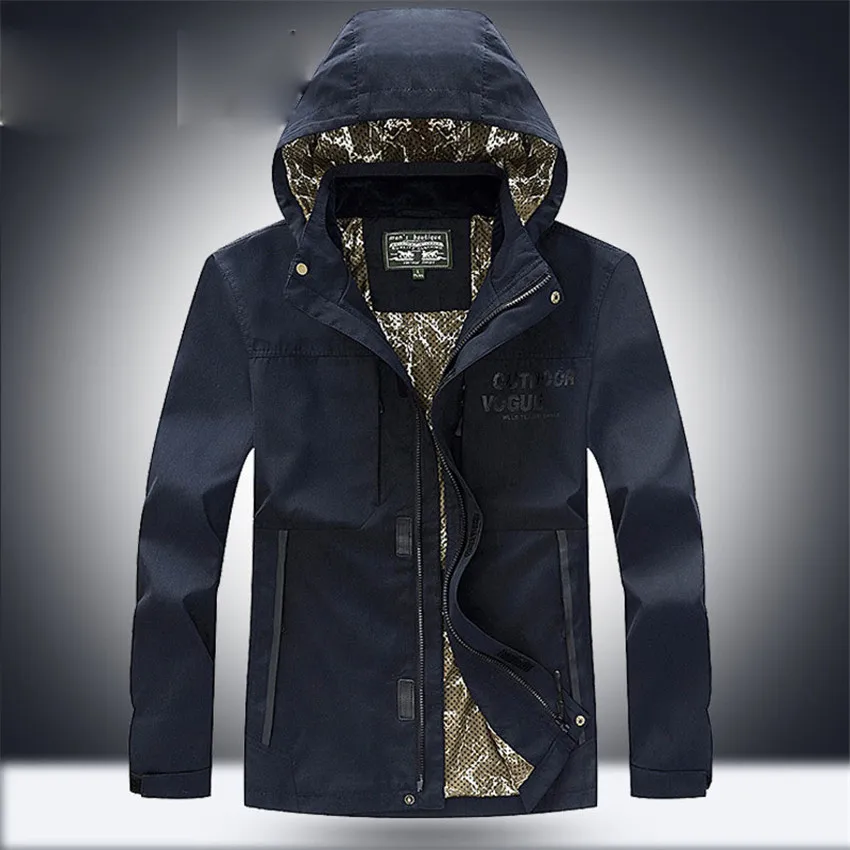 Spring new men's casual jacket quick-drying large size youth hooded | Мужская одежда