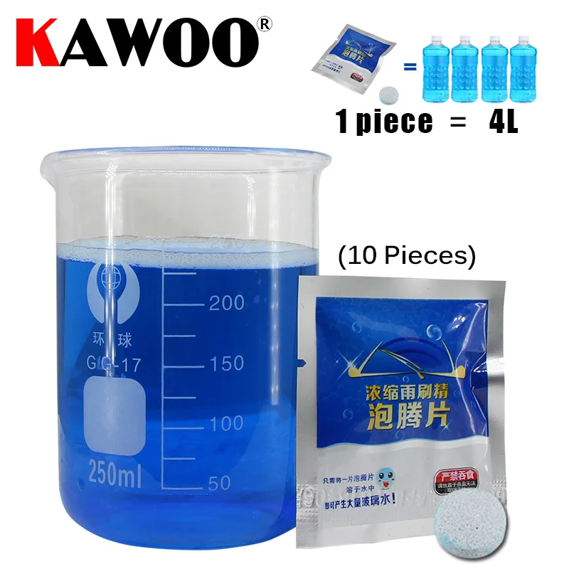 

KAWOO Fluid Solid Concentrate Wiper Fine Car Auto Window Windscreen Cleaning Car Windshield Glass Cleaner Washer 10PCS/Pack