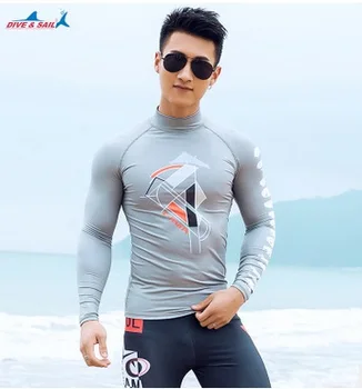 

DIVE&SAIL Women Long Sleeve Lycra Surfing Rashguard Shirts Swimsuit Men Spearfishing UPF50+ Beach Quick-drying Diving Shirts Top