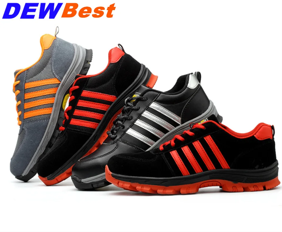 

Steel Toe Safety Work Shoes Men 2019 Fashion Summer Breathable Slip On Casual Boots Mens Labor Insurance Puncture Proof Shoes