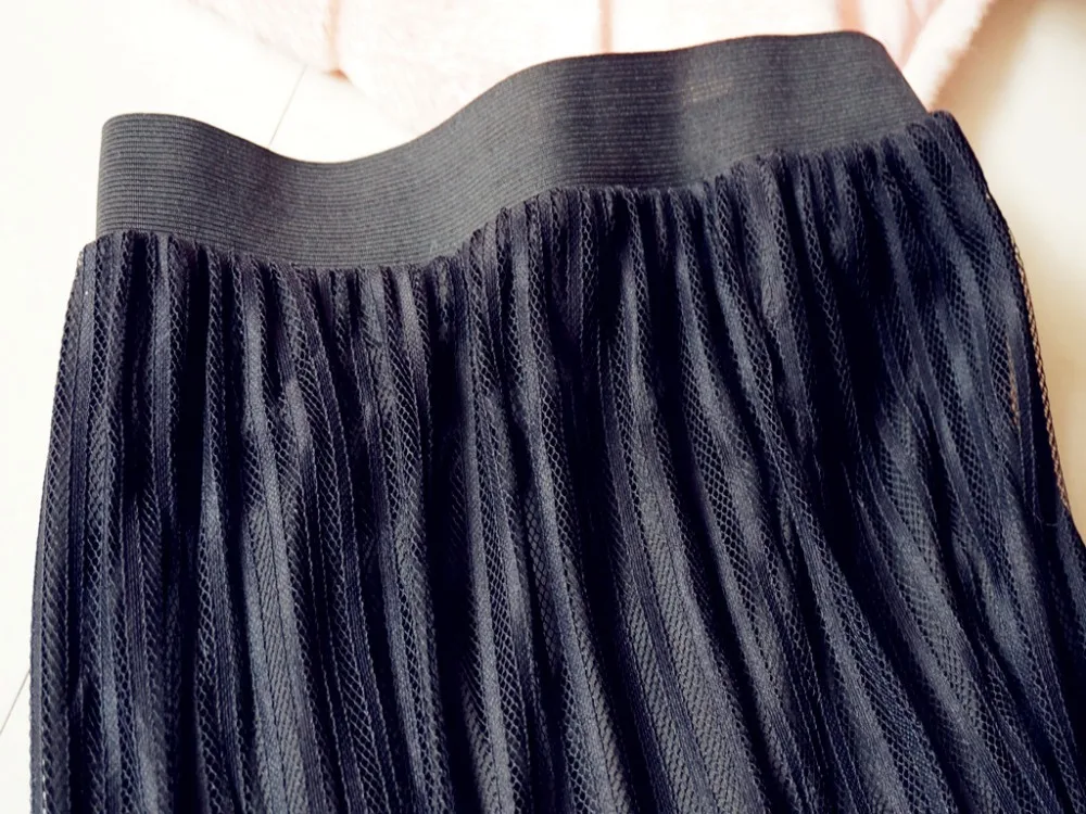 Saias femininas, повседневная эластичная юбка с высокой талией, Тюлевая Женская винтажная длинная юбка макси, женские юбки saia saias longas16150121