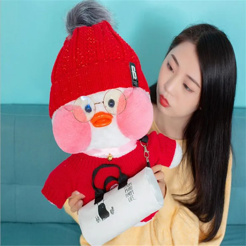 50 см Kawaii LaLafanfan плюшевая игрушка Кафе утка Милая Утка Мягкая набивная кукла
