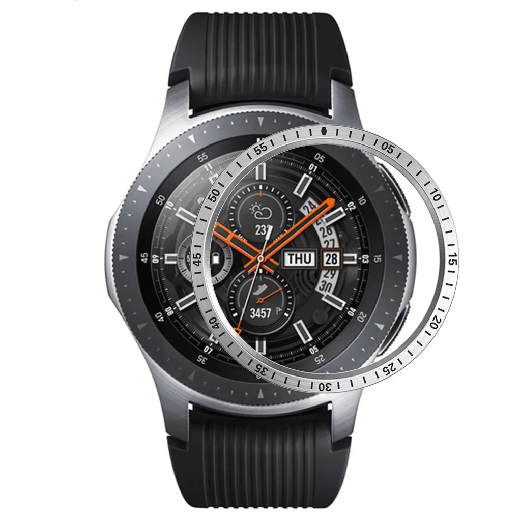Genvivia Безель часы для samsung Galaxy watch 46 мм, драгоценный камень кольцо клеющаяся крышка против царапин Металл 5#3,5