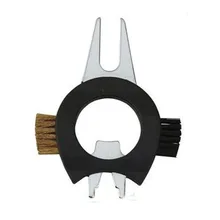 Многофункциональный divot Инструмент Спайк гаечный ключ карманный для клюшек для гольфа Чистящая Щетка