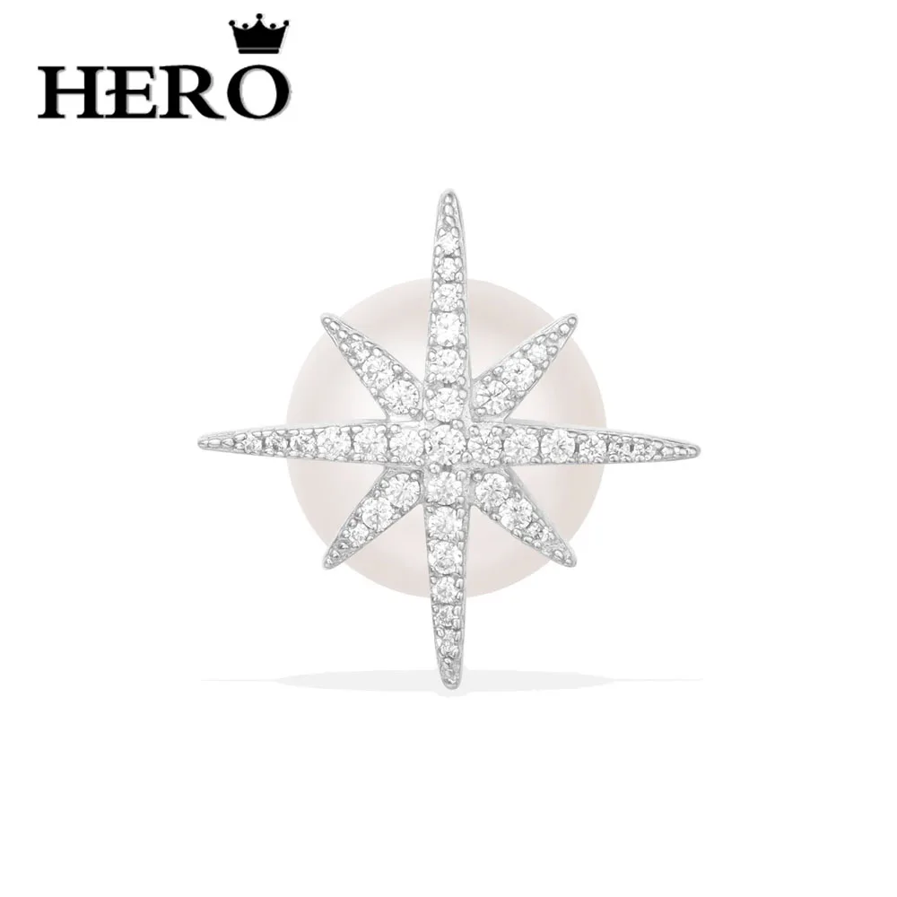 

HERO Original Copy High Quality 1:1 APM Single Pearl Meteors Inlaid With Cubic Zirconia Earnail Logo Free Mail