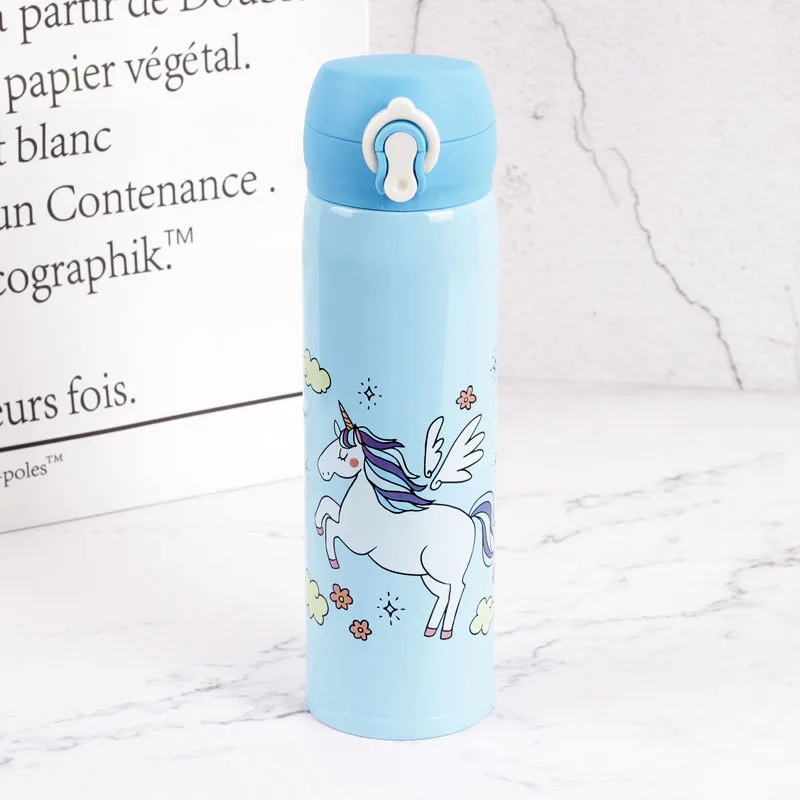 Cute Cartoon Unicorn Vacuum Flasks Thermos Stainless Steel Thermocup Travel Thermal Bottle Coffee Cup Insulated Water Bottles11
