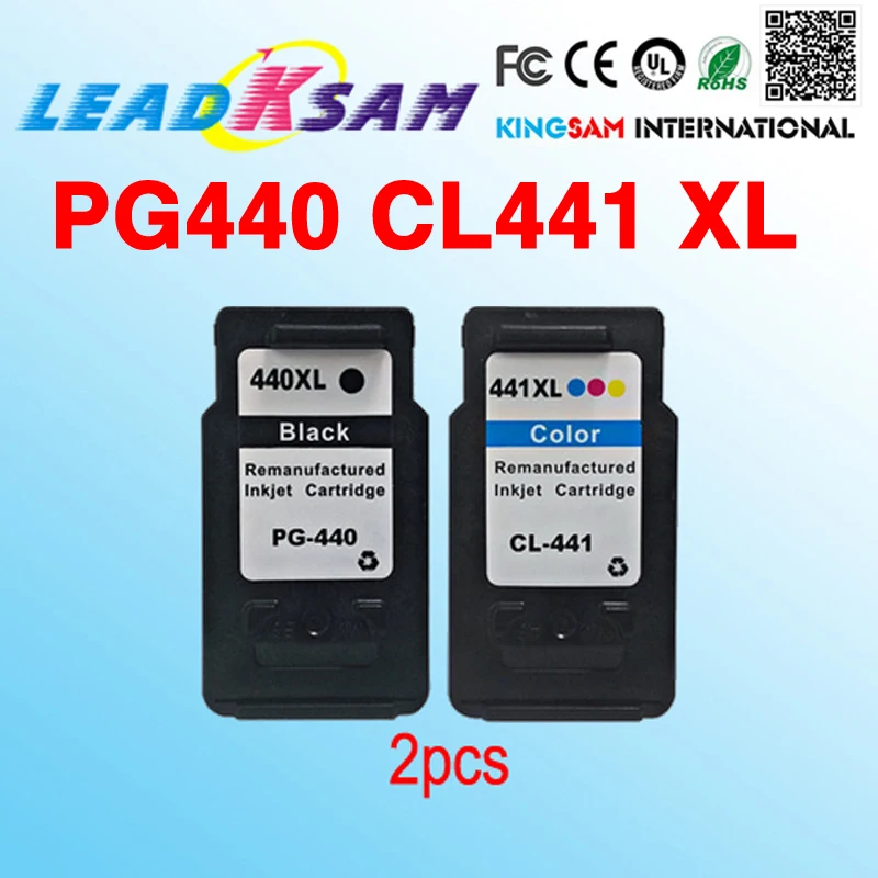 

2x compatible Ink Cartridge for Canon PG 440 CL 441 PG-440 CL-441 PIXMA MX394 MX434 MX454 MX524 MG2240 MG3540 MG4240