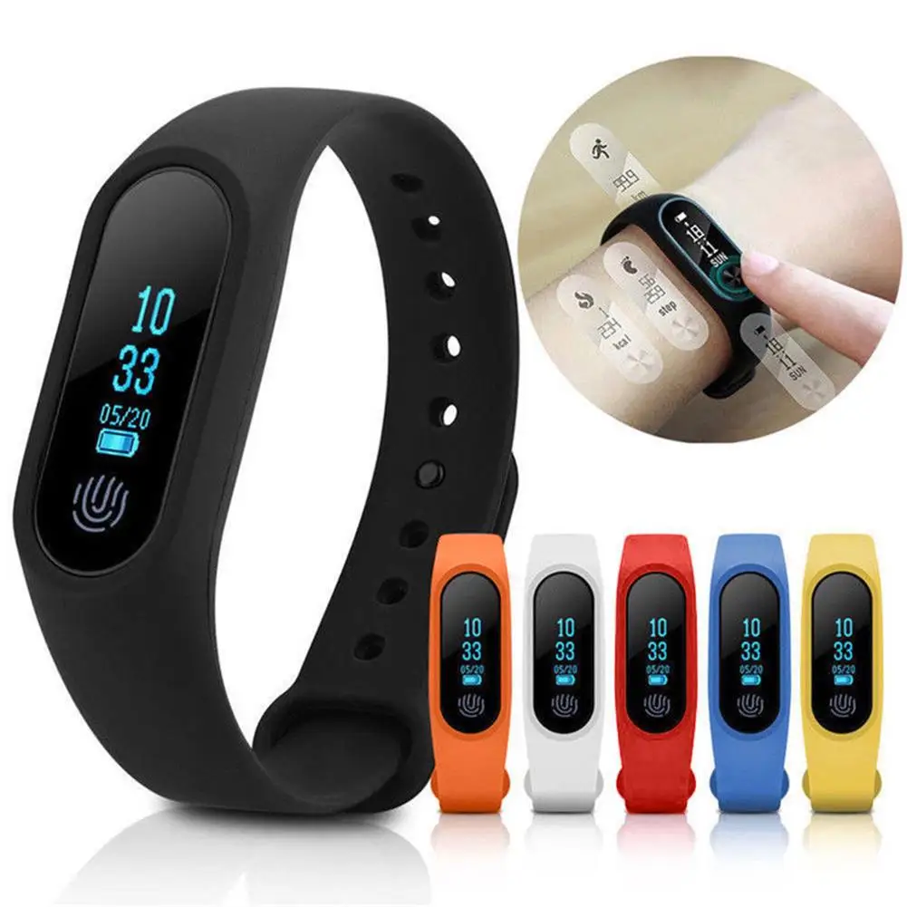 

M2 Heart Rate Sleep Monitor Fitness Tracker Smart Bracelet Bluetooth Wristband Heart Rate Sleep Monitor Fitness