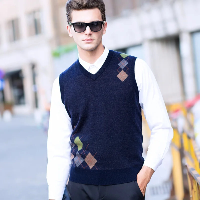 Mei So Easy New Autumn Men Sweaters Knitted Vest