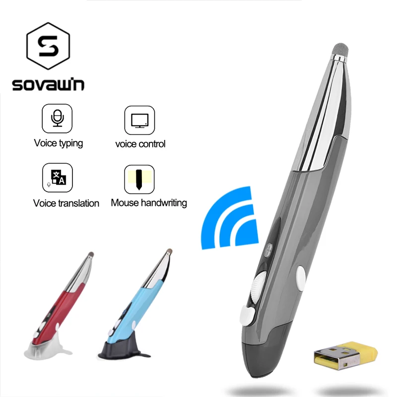 Беспроводная оптическая мышь-ручка RV77 2 4G 1600 DPI 4 кнопки USB эргономичная