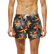 Модные мужские дышащие плавки Брюки Одежда для плавания Шорты тонкая одежда трусы с цветочным принтом пляжные шорты Q1128* 20