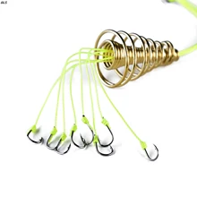 Взрывной набор рыболовных крючков анти висячая Высокоуглеродистая сталь с леской для рыбака 6#-13