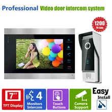 Homefong Door Access Control 7″ LCD Display Video Doorbell Door Phone 1200TVL Security Camera Intercom