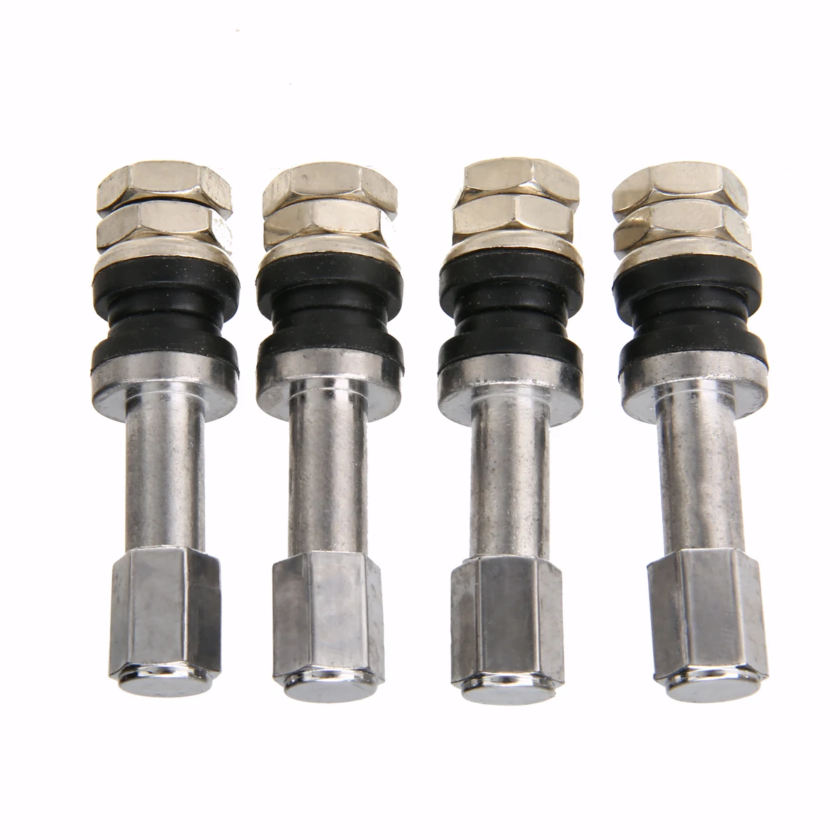 4pcs TR48E Bolt-in Car Tubeless Wheel Tire Valve Stem Dust Cap Cover For All Motorcycles Scooter Moped