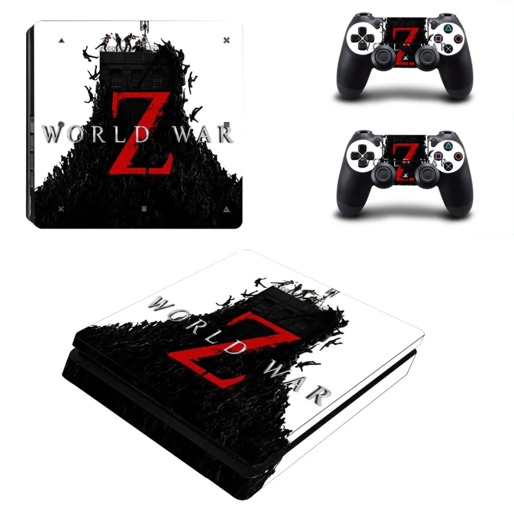 Мировой войны зомби Z PS4 тонкий кожи Стикеры наклейка для Игровые приставки 4 консоль и контроллер PS4 тонкий Стикеры Скины Виниловые