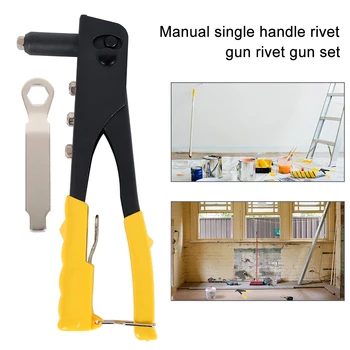 

Rivet Tool Riveter Gun Steel Blind Rivets Repair Tools Kit Heavy Duty Hand Tool Set for Metal Woodworking
