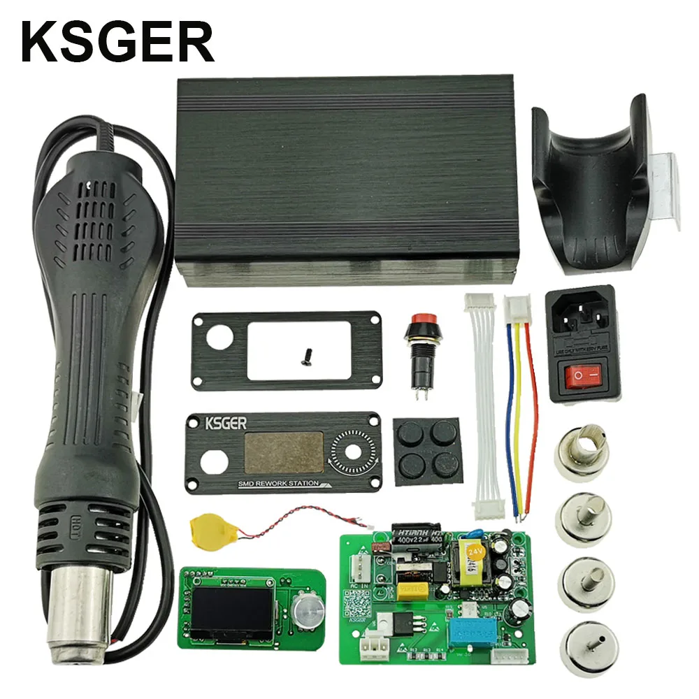 KSGER SMD паяльная станция для горячего воздуха фен волос тепловая пушка ручка