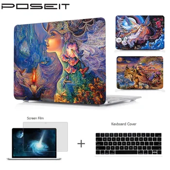 

Plastic Hard Case Cover+Keyboard Cover+Screen Film For Macbook Air 11 13 Pro 13 15 Retina 12 13 15 Macbook TouchBar 13 15