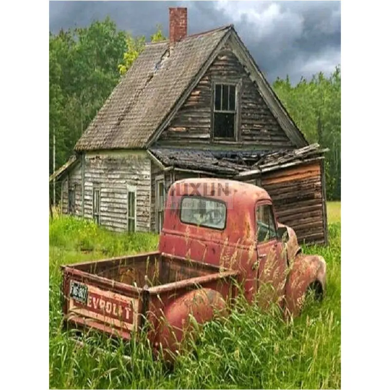 

Diy Diamond Embroidery landscape 5d Diamond Painting cross stitch full Square rhinestone Diamond Mosaic Pickup trucks Decoration