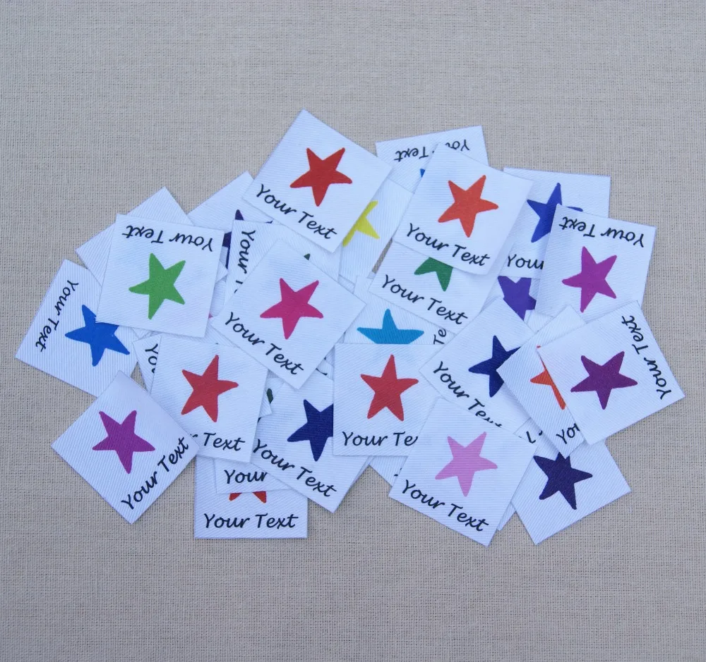 

96 pieces Custom logo labels / brand labels, personalized name tags for children, iron on,Custom Clothing Labels,Name Tags