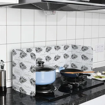

Foldable Foil Oil Block Oil Barrier Stove Cooking Heat Insulation Aluminium Anti-Splashing Oil Baffle Kitchen Utensils Supplies
